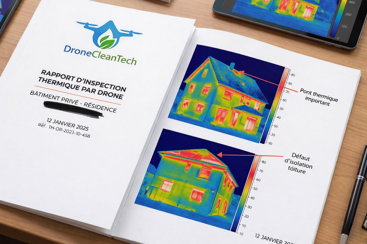 rapport d'inspection thermographie dronecleantech